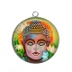 Pendentif Cabochon Argent - bouddha