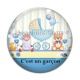 Cabochon Verre - c'est un garçon