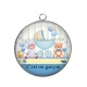 Pendentif Cabochon Argent - c'est un garçon