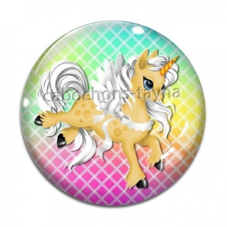 Cabochon Verre - licorne