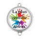 Connecteur Cabochon Argent - la plus gentille des atsem