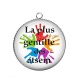 Pendentif Cabochon Argent - la plus gentille des atsem