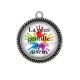 Pendentif Cabochon Argent - la plus gentille des atsem
