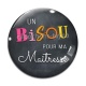 Cabochon Verre - un bisou pour ma maîtresse