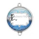Connecteur Cabochon Argent - votre texte ou prénom