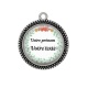 Pendentif Cabochon Argent - votre prénom ou texte