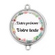 Connecteur Cabochon Argent -  votre prénom ou texte