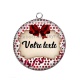 Pendentif Cabochon Argent - votre texte ou prénom