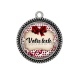 Pendentif Cabochon Argent - votre texte ou prénom