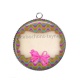 Pendentif Cabochon Argent - votre texte ou votre prénom