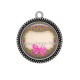 Pendentif Cabochon Argent - votre texte ou votre prénom