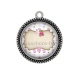 Pendentif Cabochon Argent - votre prévotre texte ou prénomnom