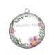Pendentif Cabochon Argent - votre prénom ou texte
