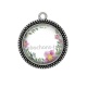 Pendentif Cabochon Argent - votre prénom ou texte