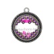 Pendentif Cabochon Argent - votre texte ou prénom
