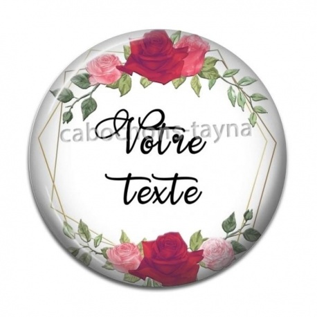 Cabochon Résine - votre texte ou prénom