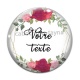 Cabochon Verre - votre texte ou prénom
