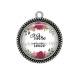 Pendentif Cabochon Argent - votre texte ou prénom
