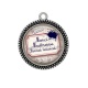 Pendentif Cabochon Argent - merci maîtresse