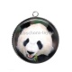 Pendentif Cabochon Argent - panda