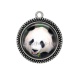 Pendentif Cabochon Argent - panda