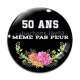 Cabochon Verre - anniversaire 50 ans même pas peur