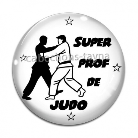 Cabochon Verre - super prof de judo