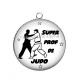 Pendentif Cabochon Argent - super prof de judo