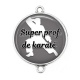 Connecteur Cabochon Argent - super prof de karaté