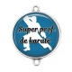 Connecteur Cabochon Argent - super prof de karaté