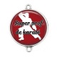 Connecteur Cabochon Argent - super prof de karaté