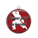 Pendentif Cabochon Argent - super prof de karaté