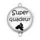 Connecteur Cabochon Argent -  super quadeur