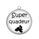 Pendentif Cabochon Argent -  super quadeur