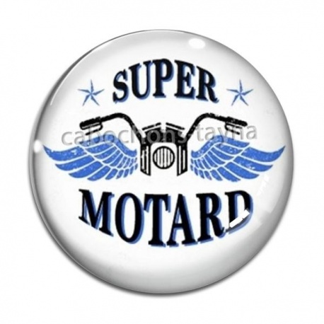 Cabochon Verre -  super motard