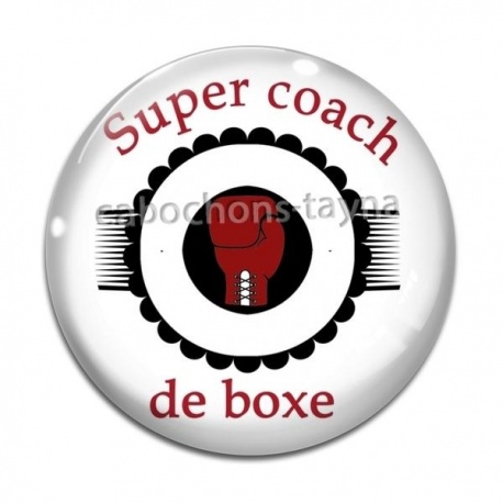 Cabochon Verre - super coach de boxe