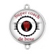 Connecteur Cabochon Argent - super coach de boxe
