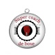 Pendentif Cabochon Argent - super coach de boxe
