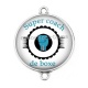 Connecteur Cabochon Argent - super coach de boxe
