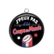 Pendentif Cabochon Argent - j'peux pas j'ai coupe du monde 