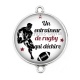Connecteur Cabochon Argent - un entraîneur de rugby qui déchire