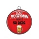 Pendentif Cabochon Argent - tout rugbyman mérite sa bière