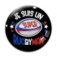 Cabochon Verre - je suis un super rugbyman