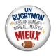 Cabochon Verre - rugbyman est un homme normal mais en mieux