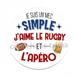 je sui un mec simple j'aime le rugby et l'apéro