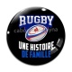 Cabochon Verre - rugby une histoire de famille