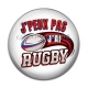 Cabochon Résine - j'peux pas j'ai rugby
