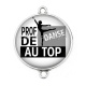 Connecteur Cabochon Argent - prof de danse au top