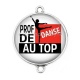 Connecteur Cabochon Argent - prof de danse au top