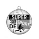 Pendentif Cabochon Argent - super prof de sport